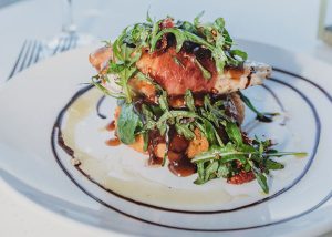 Chicken arugula dish